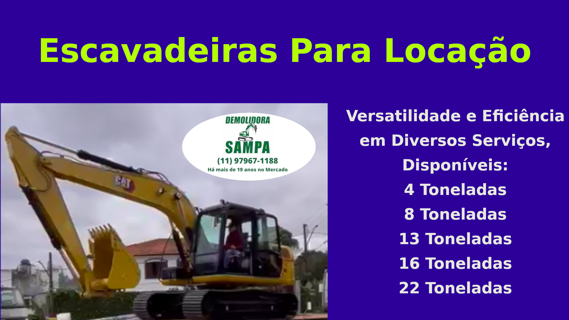 escavadeiras para locacao
