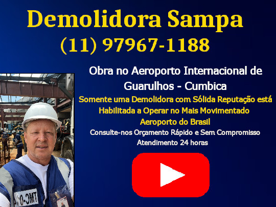demolidora em sp obra aeroporto guarulhos cumbica